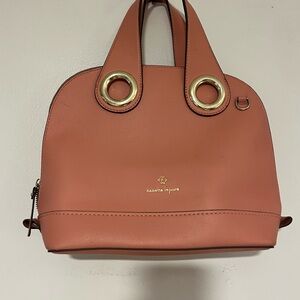 Nanette Lepore Coral Satchel with Gold Accents